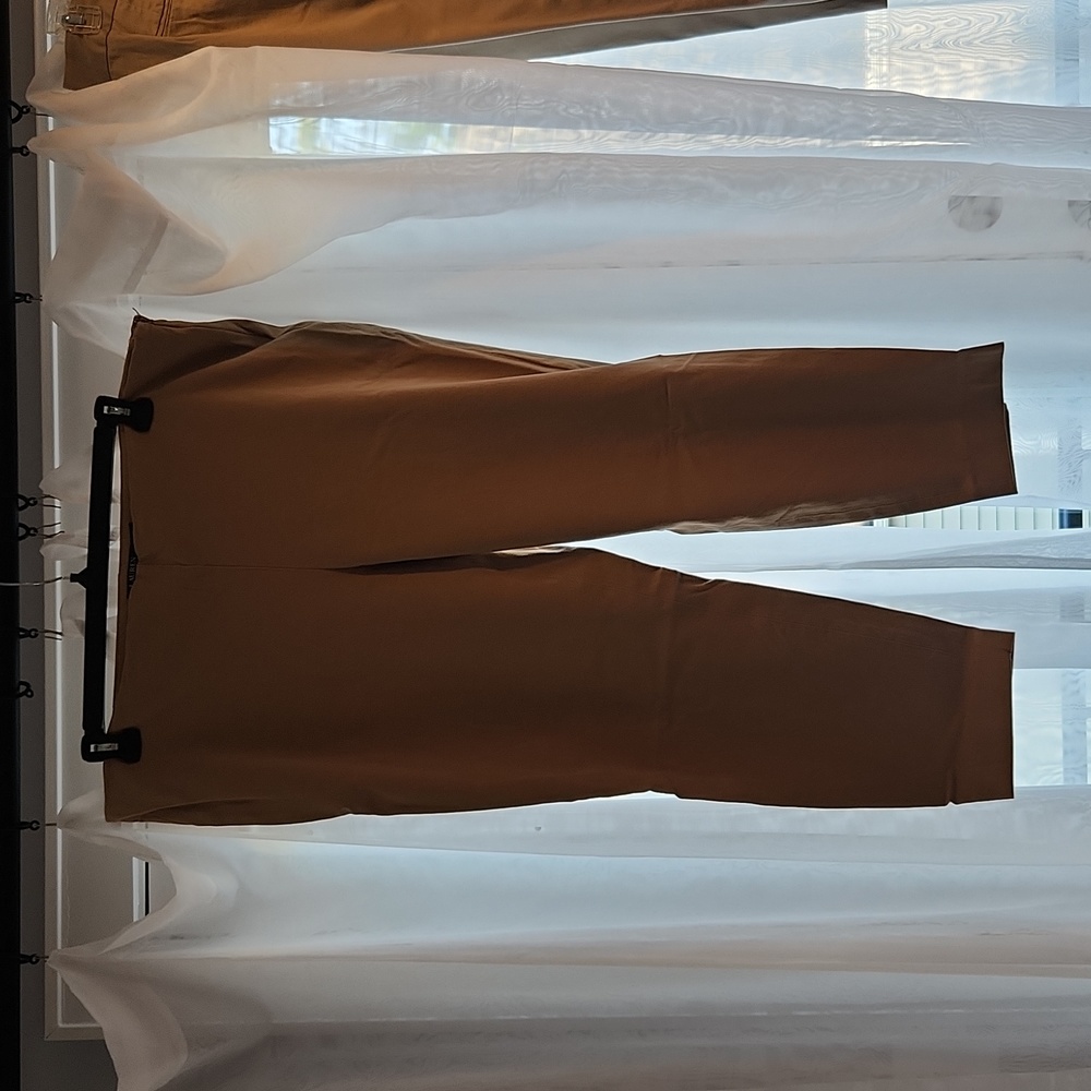 Ralph Laure. Tan side zip pants